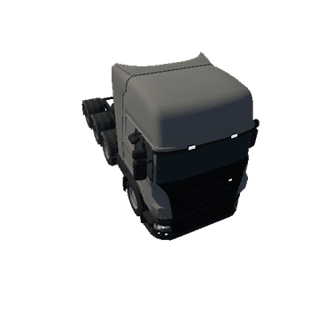 Lowpoly Truck -4axle_White